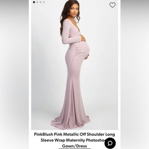 Pink maternity gown